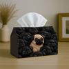 In Time for a Charming Modern Tissue Box Designed for Dining Napkins, Featuring a Crowd of Pug Dogs, Suitable for Living Room Tables And Car Use