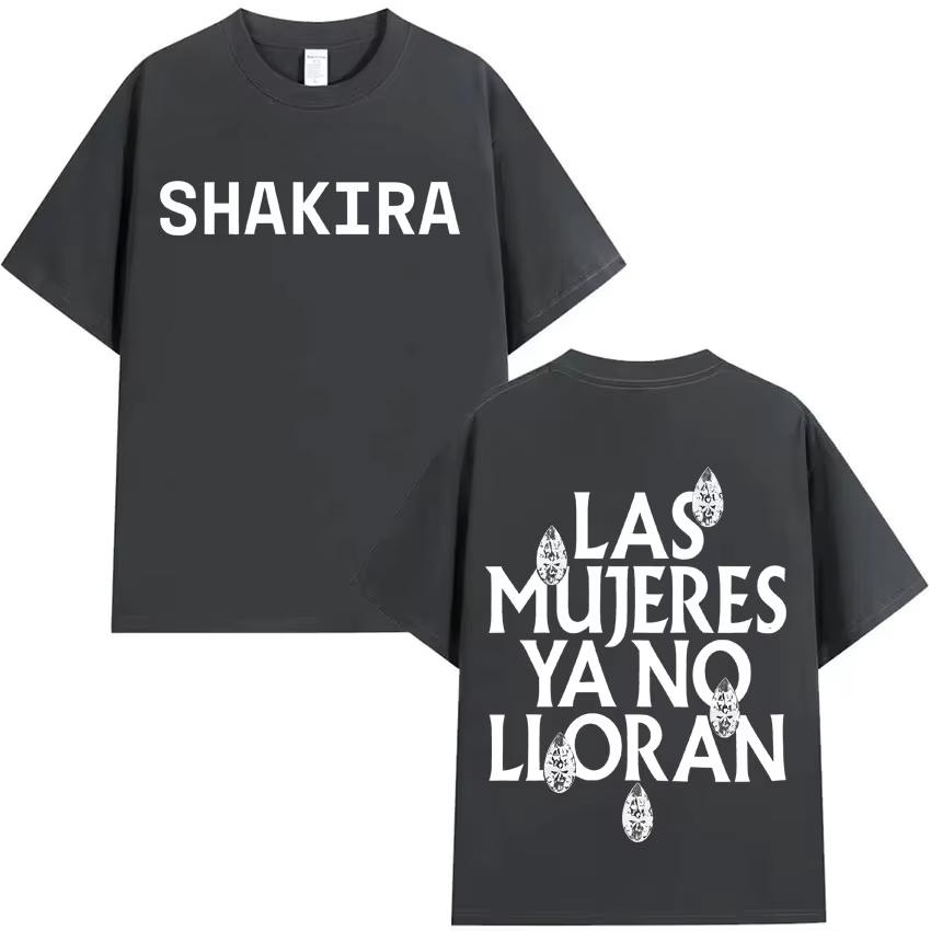 Singer Shakira Las Mujeres Ya No Lloran Graphics Casual Tshrit Fashion Short Sleeve Tshrits Aesthetic 2026 Spring Summer New Top