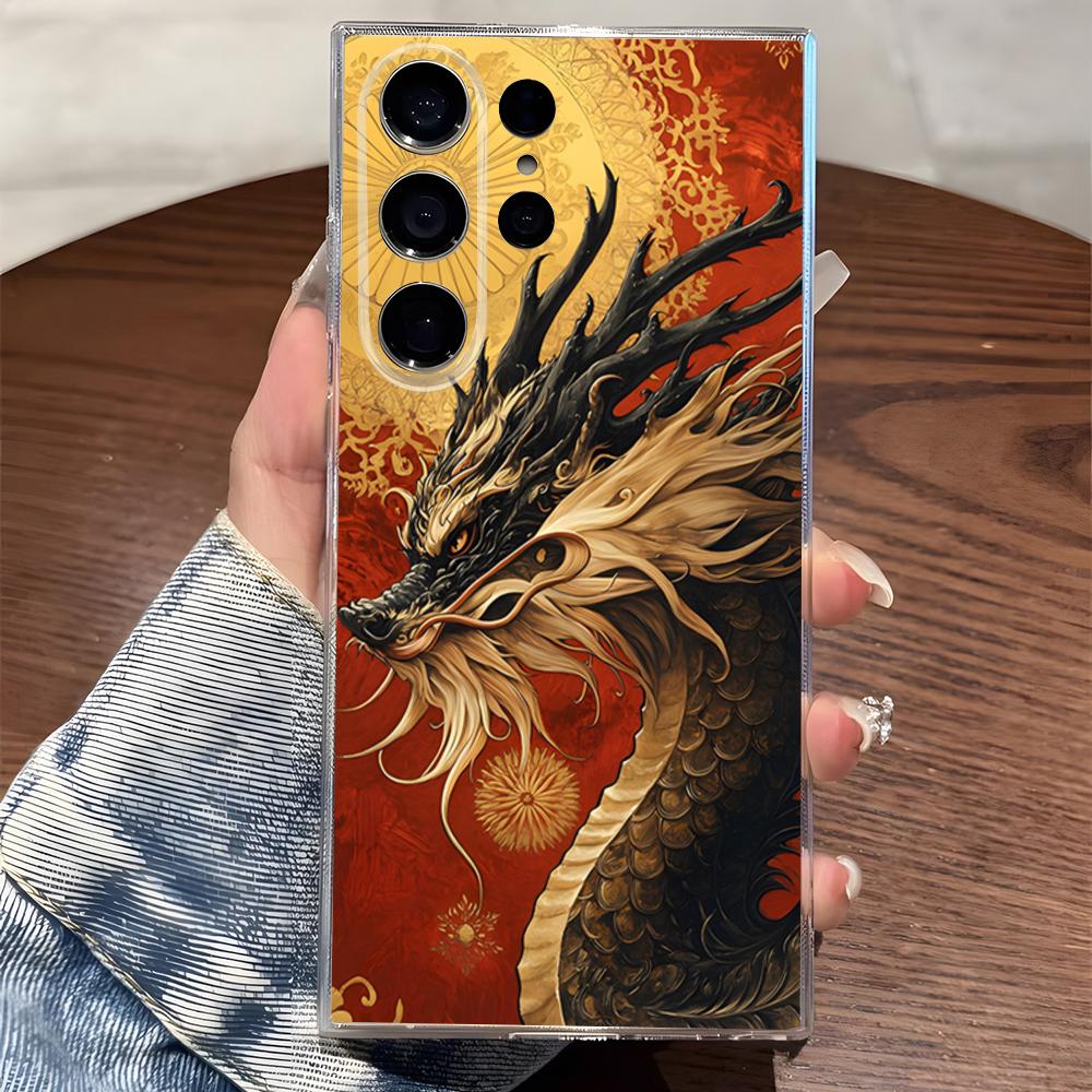 

Dragon Phone Case For Samsung S25 S24 Ultra S23 Fe S22 S20 S21 Plus Plus 5G Fe Transparent Cover Samsung s23fe