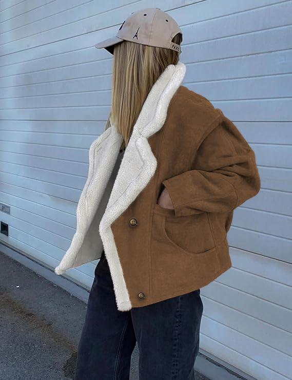Stylish, Loose-fitting, Warm, Retro- Lamb Wool Coat For Women