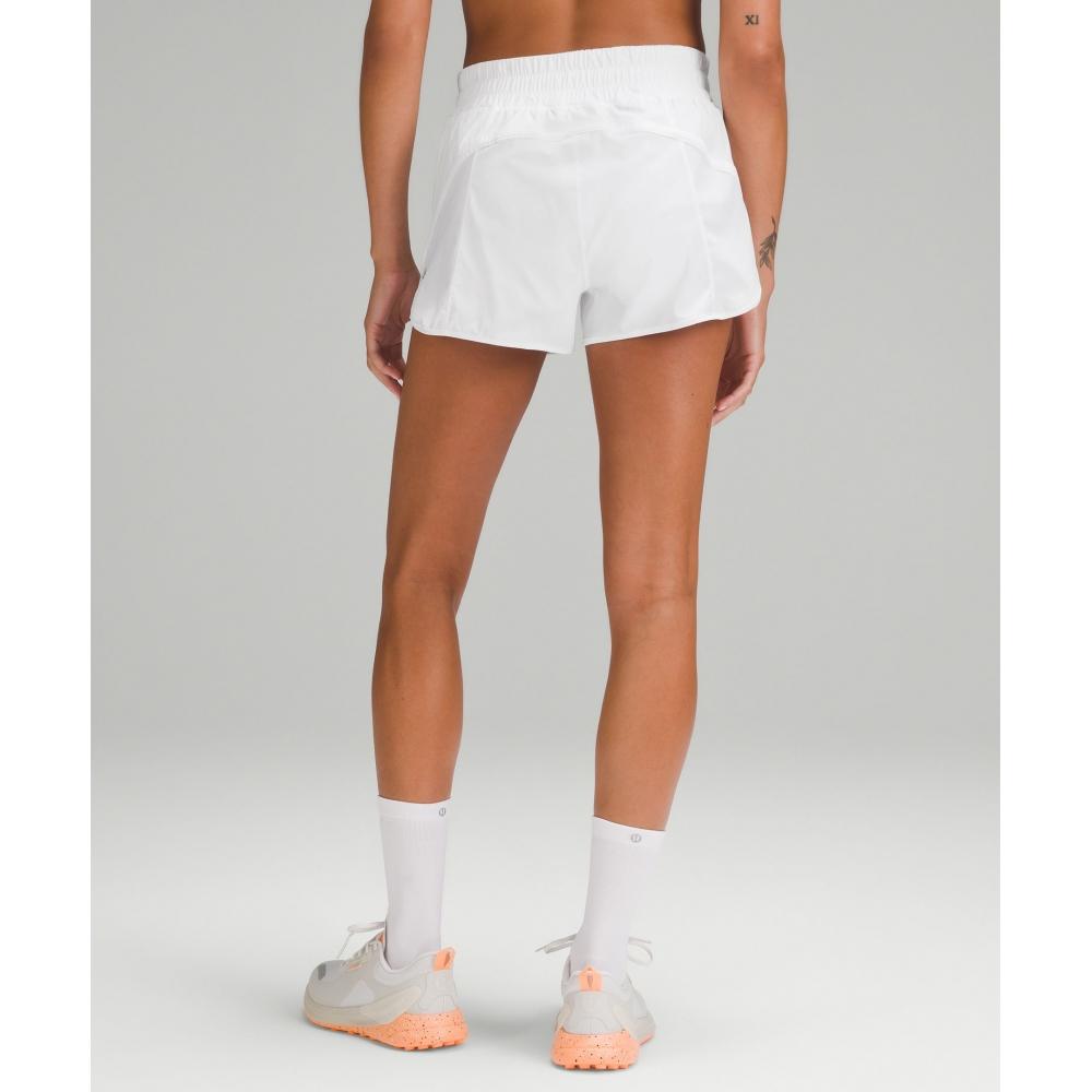 Lululemon Track That High Rise Lined Short 3  White