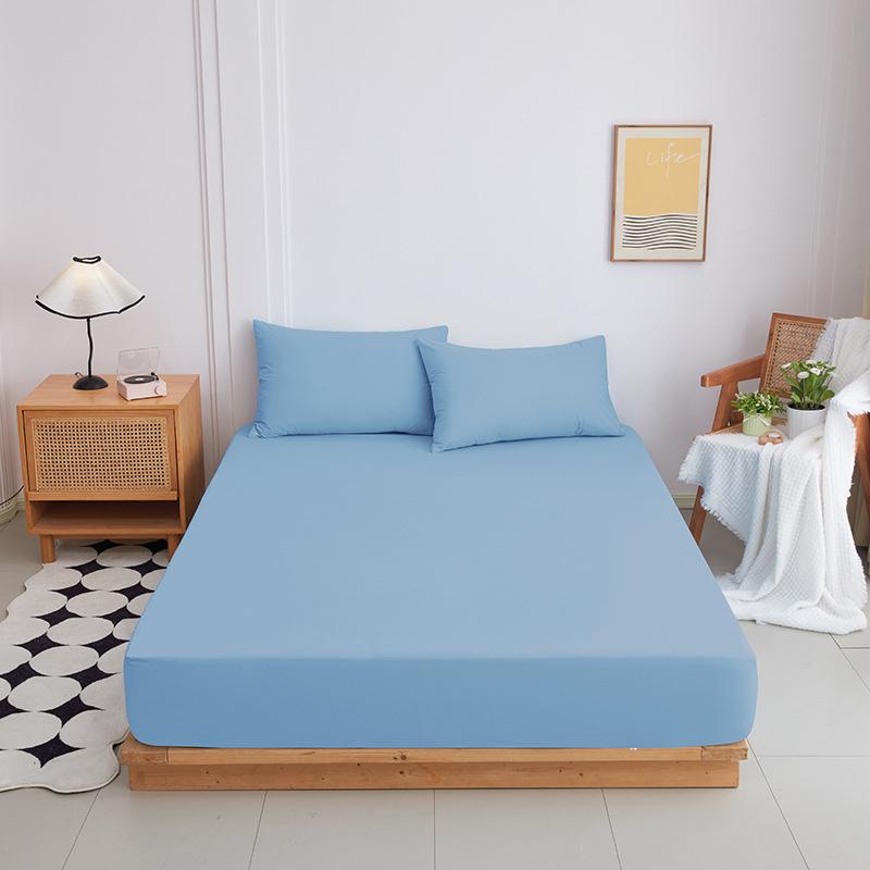 Napínací prostěradlo s gumičkou Jednobarevný chránič matrace pro jednolůžkové, dvoulůžkové a king postele 100% bavlna