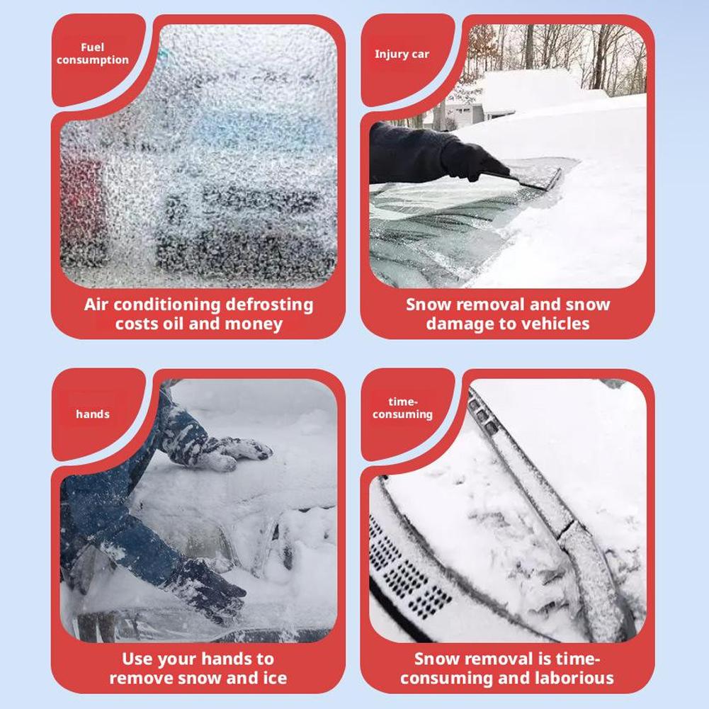 Husă de parbriz pentru gheață și zăpadă, husă de iarnă îngheț pentru mașină, rezistentă la intemperii, huse de parbriz rezistente la praf cu oglinzi laterale