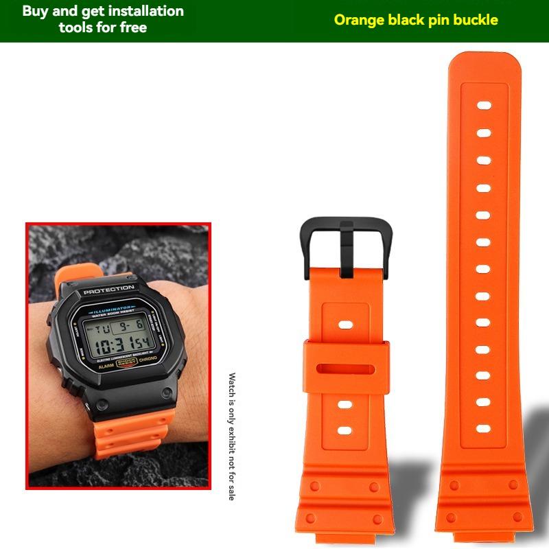 16mm Quick Release Silicone Band for Casio G-Shock DW5600/GW5000/GW5035/DW-6900 | Waterproof Shockproof Strap Watch Bracelet