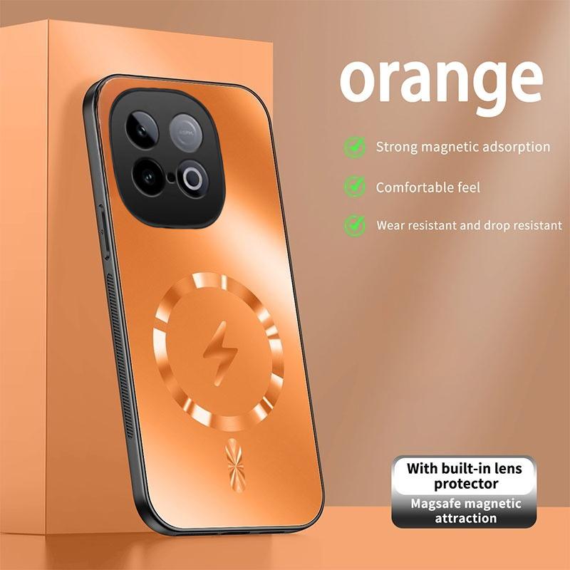 For Vivo Iqoo Z10 Case Integrated Magnetic Light-absorbing Fashion Ice Image Frosted Surface Shock Absorption Box