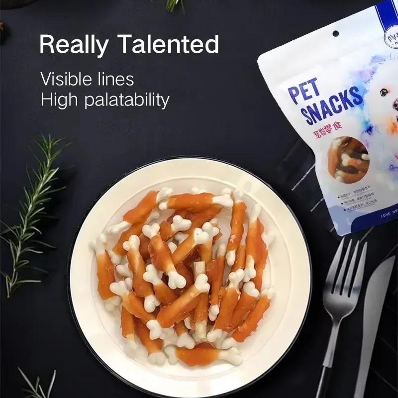 

Корм для домашних животных Лакомства для собак Чистка зубов Разнообразные вкусы Печенье Курица Говядина Кальций Молоко Высокий протеин Пищевая добавка для домашних животных Chicken sushi 400g