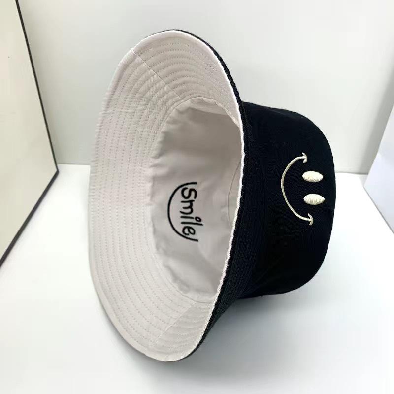 

Двусторонняя панама: Однотонный летний солнцезащитный козырек для женщин и мужчин, японский стиль мягкой девушки и корейский стиль с вышитым дизайном One Size