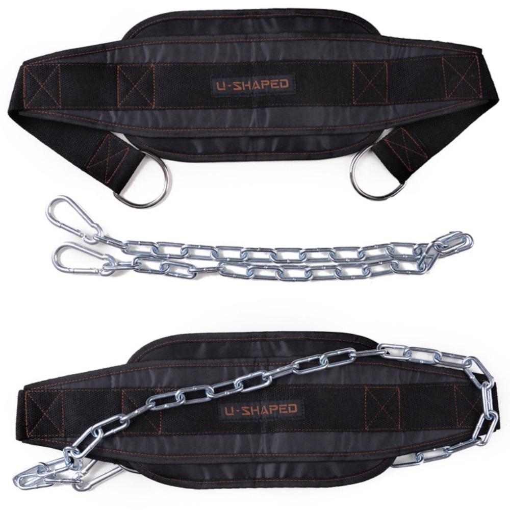 Widening Design Load Bearing Belt High Load Chain Belt Portable Barbell Belt  Gym