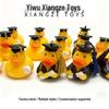 Graduation Season Silicone Duck Cake Topper - Yellow Duck with Top Hat and Tassel for Theme Parties
