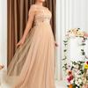 Long sleeve V-neck Sexy Long Sequined Banquet Wedding Wedding Birthday Evening dress Bridesmaid Dress Party Dress