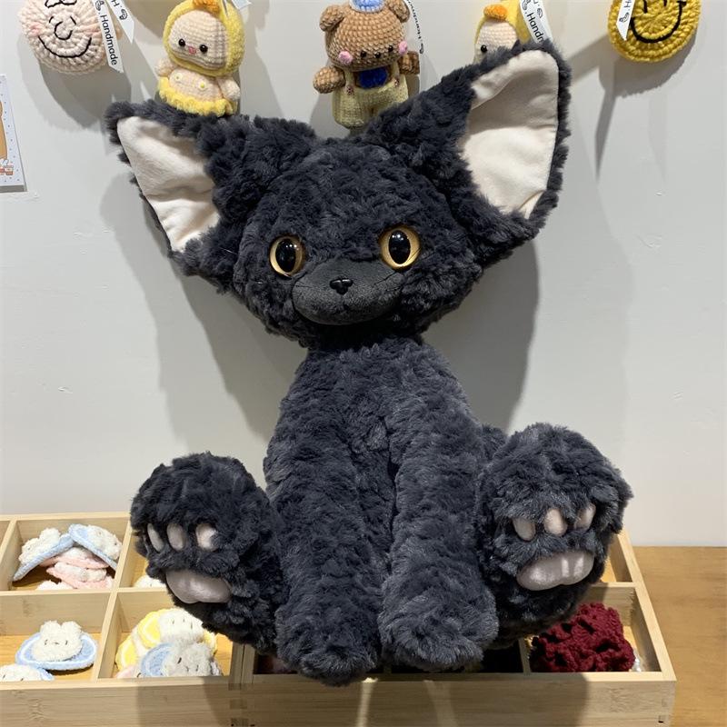 German Rex Black & White Kitten Plush Crossbody Shoulder Bag - Perfect Gift for Girls