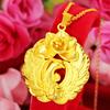 Gold Color New Swan Peacock Pendant Women's Long Pearl Flower Tag Exquisite Women's Necklace