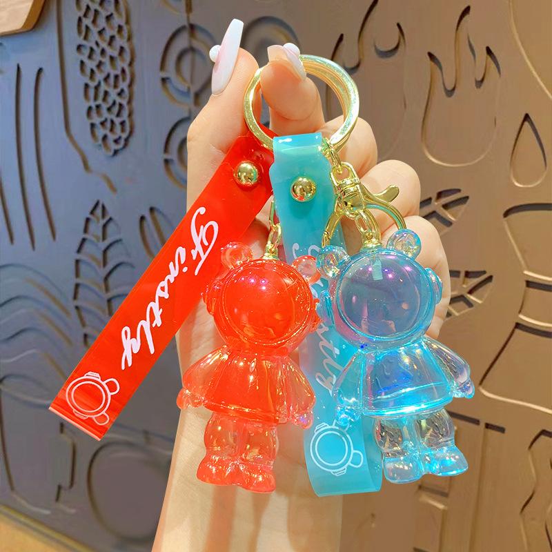 Personalized Colorful Acrylic Symphony Astronaut Keychain Pendant Couple Bag Car Pendant Keychain