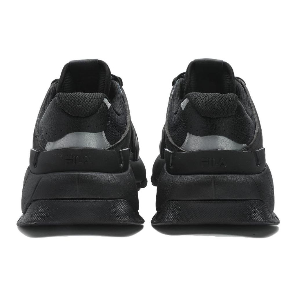 Fila Insetto Fabric Synthetic Leather Top Layer Cowhide Comfortable Versatile Wear-Resistant Low-Top Casual Shoes Men Sneaker Black Gray F12M411122FBC