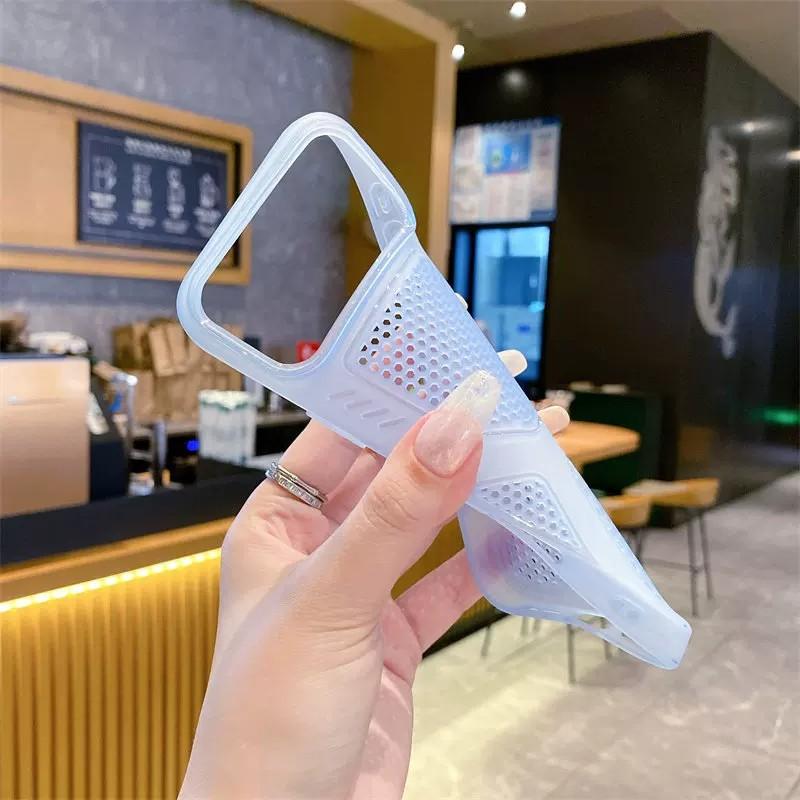 Applicable to iPhone17Pro mobile phone case Bingfeng jelly Apple 16 mecha summer heat dissipation and anti-drop TPU protective case