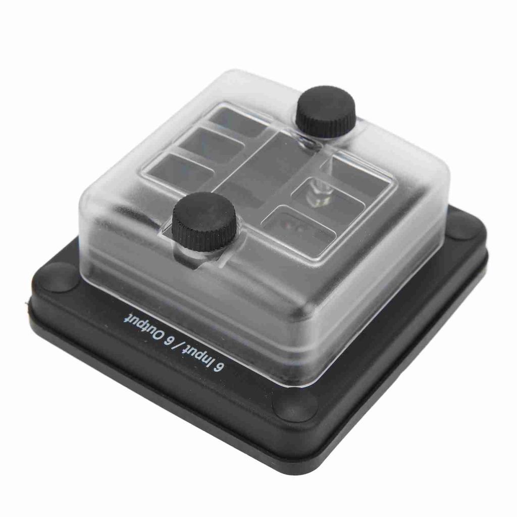 6 Way Fuse Block Waterproof ATO ATC Fuse Box Red LED Indicator for Car Marine Boat RV Truck