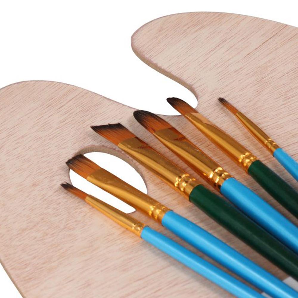Holz Holz Farbpalette 2 Größen Acryl Paletten Kunstpalette Pinsel Farbpalette