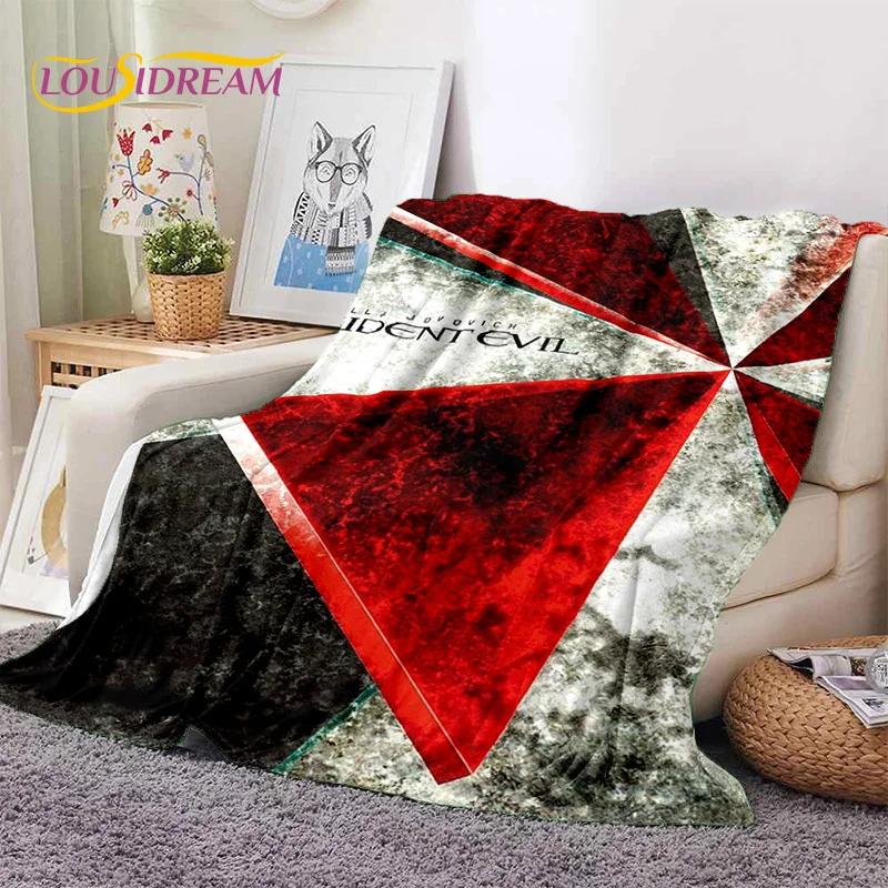 Horror Games R-Resident Evil Soft Flannel Blanket for Beds Bedroom Sofa Picnic,Throw Blanket for Cover Outdoor Leisure Nap Gift