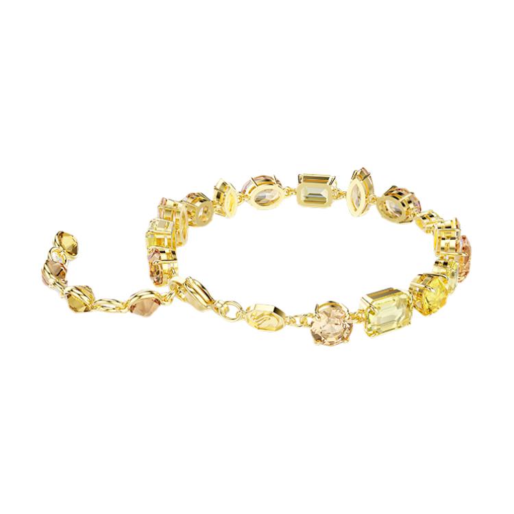 Swarovski Gema Crystal Detail Imitation Crystal Bracelet Unisex Bracelet Yellow 5718072