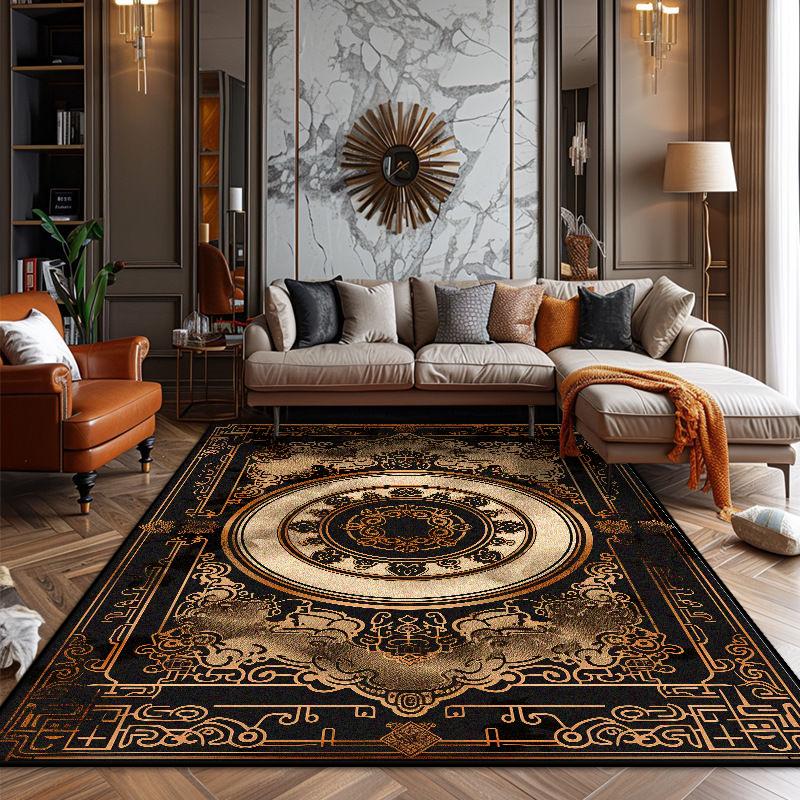 

Persian Style Living Room Rug Soft Antiskid Large Area Office Lounge Rug Easy Cleaning Customizable Entrance Door Mat Washable 60*90cm