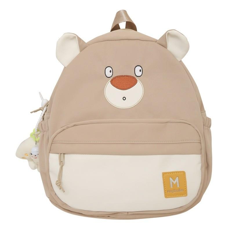 Милый Мультяшный Медведь Рюкзак 2024 Новая Мода Цветной Блок Кукла Сумка Большая Вместимость Мягкая Девочка Дорожная Сумка Модный