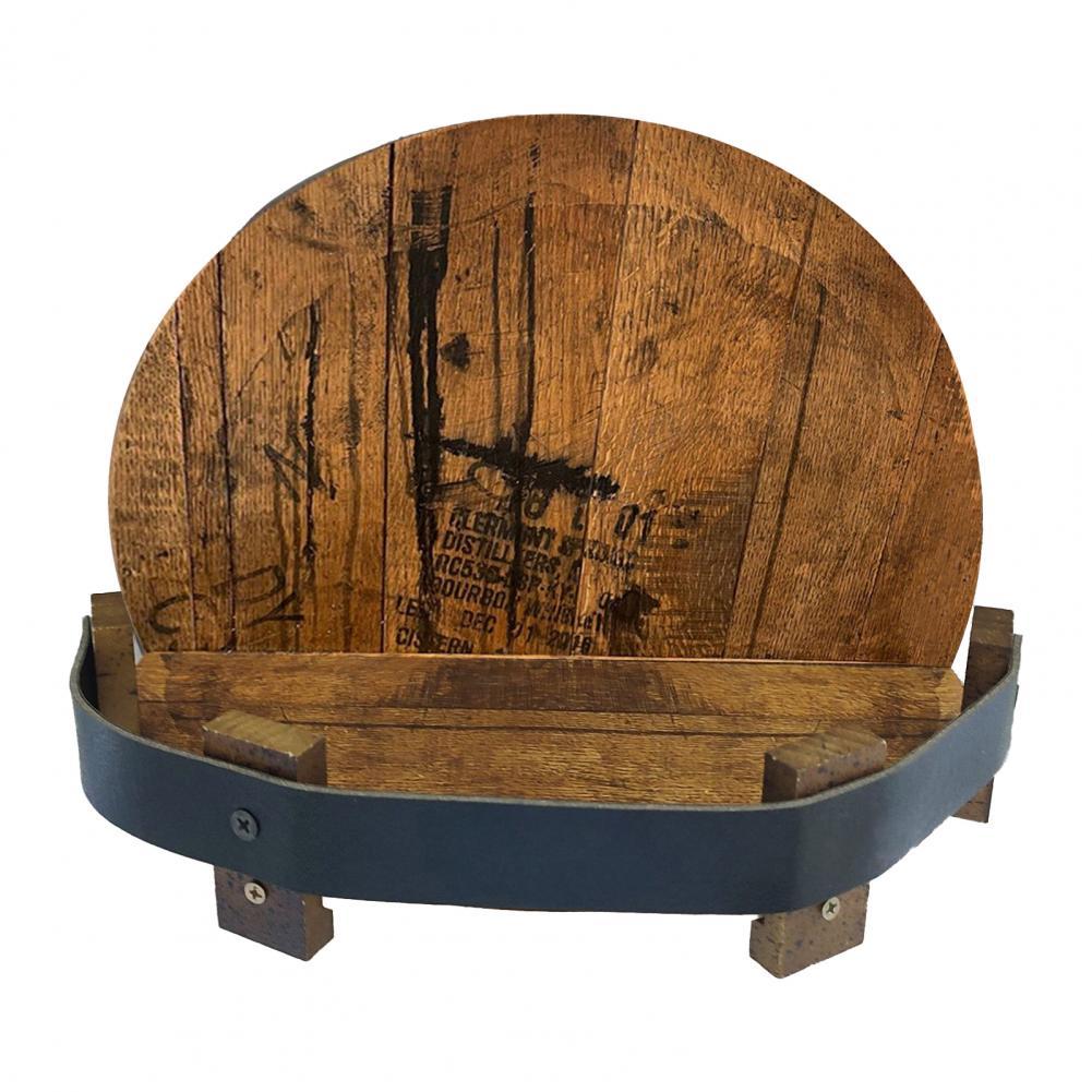 

1 Set Whiskey Barrel Shelf Retro Space Saving Whiskey Shelf Eco-friendly Storage Rack