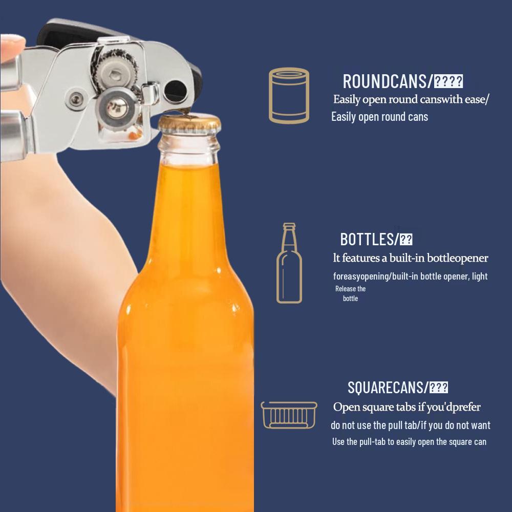 Multi-Functional Cross-Border Manual Can & Bottle Opener for Home Use