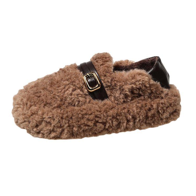 Mao Mao Shoes Women Wear Warm Doudou Shoes In Winter New Thick Soles Heightening Internet Celebrities Pregnant Women Cotton Shoes