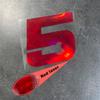 1pc Red Laser Number 0-9 Motorcycle Stickers Waterproof for Fairing Helmet Scooter Bicycle Frame Top Tube Universal Vinyl Decals