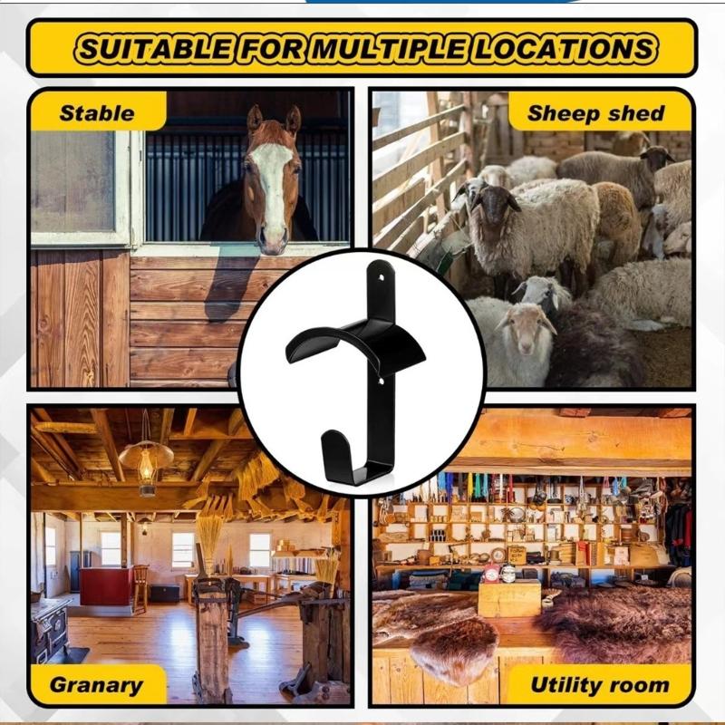 Horse Bridle Rack Hook Heavy Duty Wall Mounted Horse Tacks Hanger Iron Hook For Stable Organization And Equipment Storage