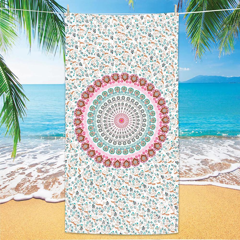 Microfiber Beach Towel Digital Printing Quick-Drying Double-Sided Velvet Class A Large Bath Towel Plus Towel