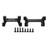 Aluminum Front and Rear Bumper Mounts Set RC Bumper Mount for TRX4M 1 18 RC Crawler Black