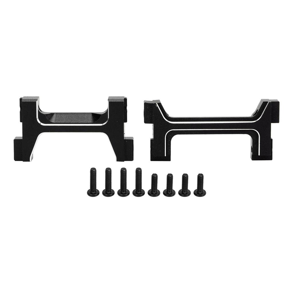 Aluminum Front and Rear Bumper Mounts Set RC Bumper Mount for TRX4M 1 18 RC Crawler Black