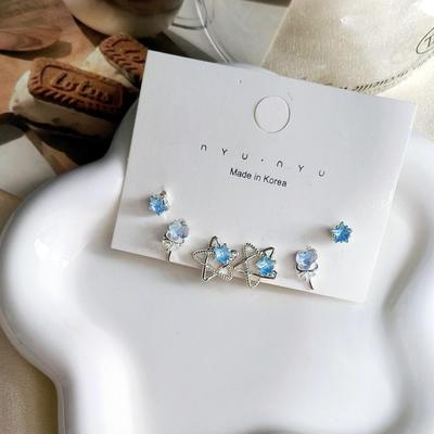 Spring Fresh Versatile Exquisite Earrings Set for Women - Trendy Fashion Niche Design