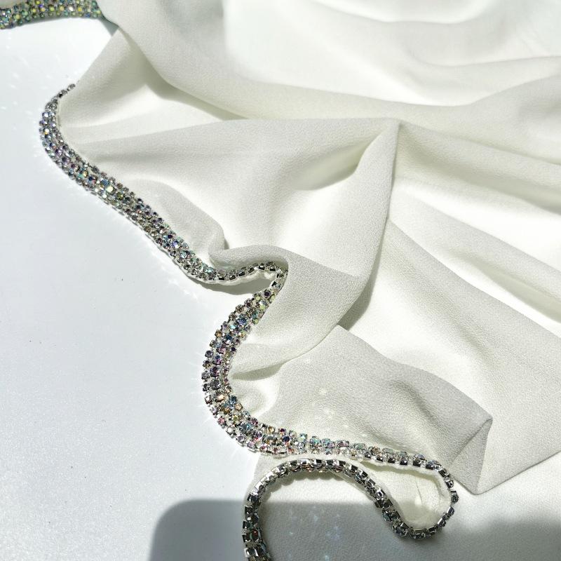 Luxury Sparkling Diamonds Long Side Scarf Women Muslim Long Scarves Light Weight Soft Turban Shawl Solid Scarves 70*180Cm