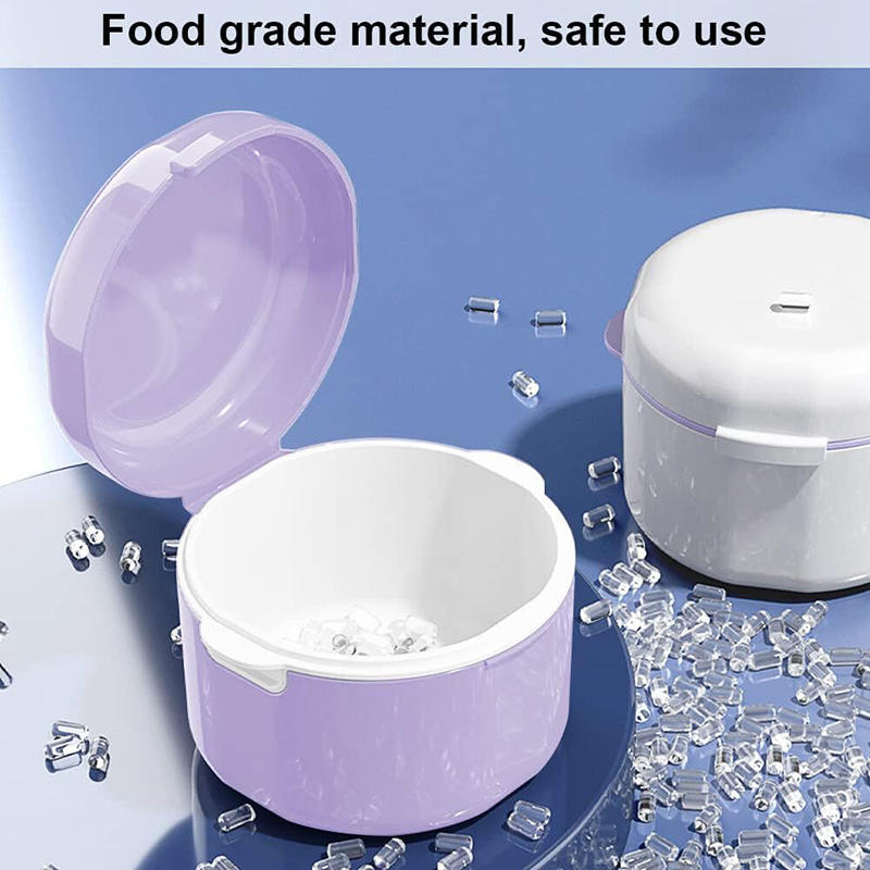 Orthodontic Retainer Storage Box Soaking Invisible Teeth Denture Cleaning Tooth Storage Portable Belt Storage Case