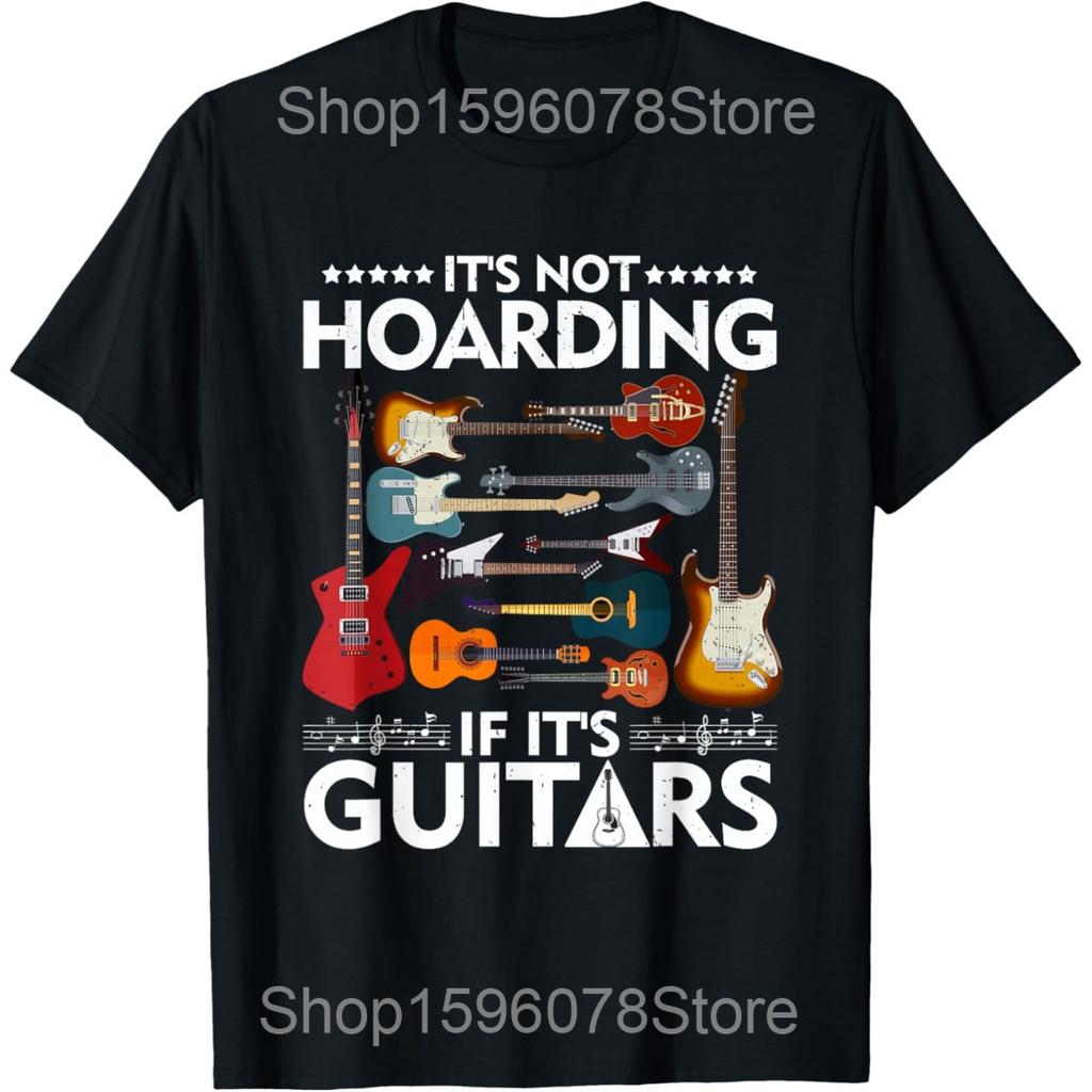 Funny Colorful Guitarist Guitar Music Lover Rock T Shirts Men Humor Streetwear Tee Shirt Short Sleeve Unisex Loose Clothing