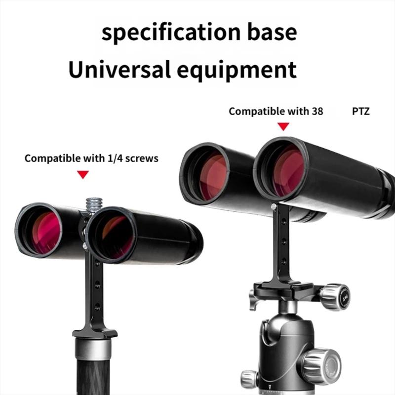 Lightweight Portable Aluminum Binocular Tripod Adapter Featuring Arca Interfaces for Binocular Stability Rapid Setups