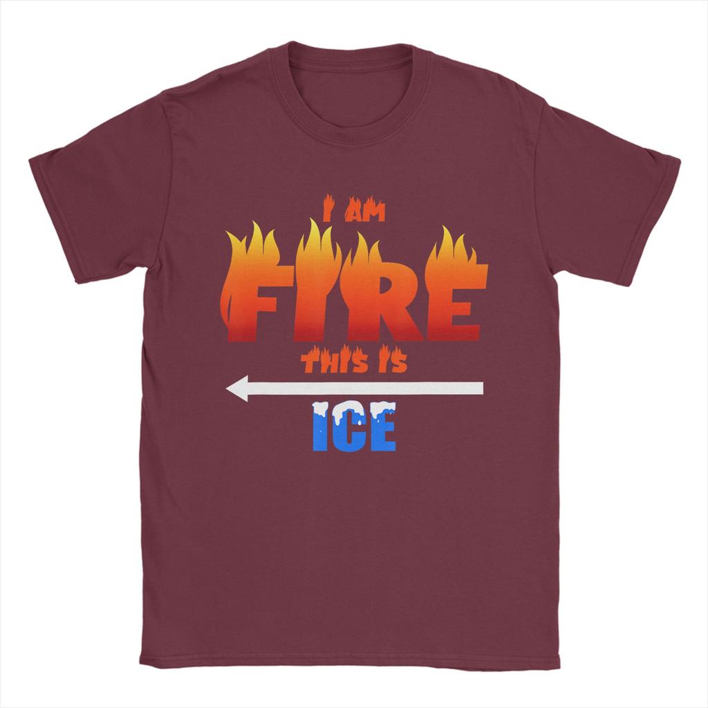 Funny Ice and Fire Costume Halloween () Cotton T Shirt For Unisex Summer Streetwear T Shirts O Neck Harajuku Tee Shirt
