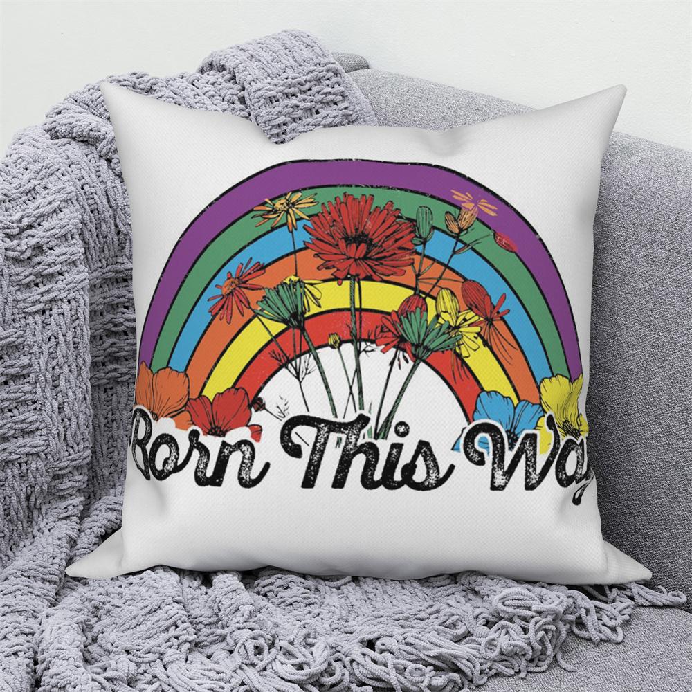Pillow Cover Decoration Home Office Bedroom Cartoon Rainbow Cloud Sofa Decorative Cushion