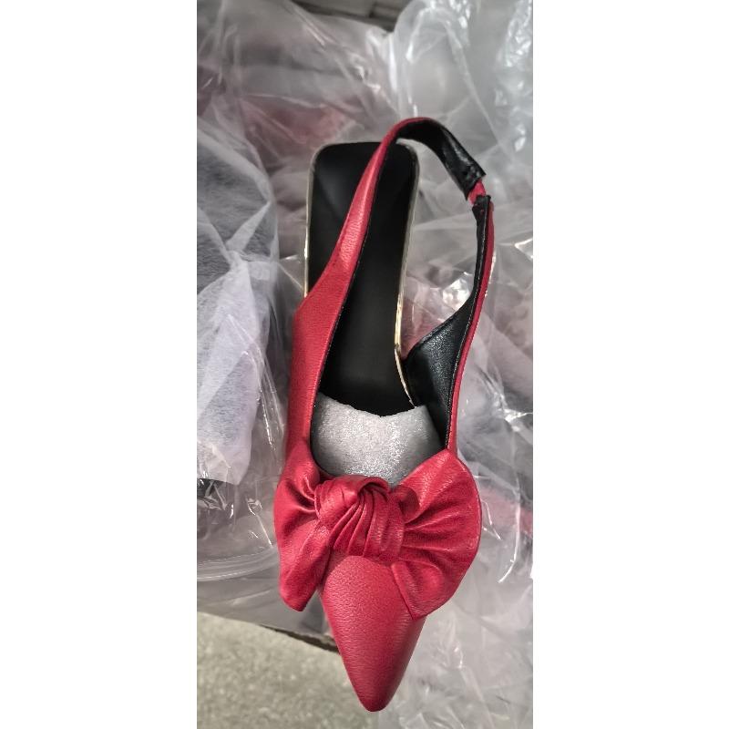 Sandali Estivi Punta Donna Scarpe con Tacco Alto Stiletto Sandali con Fiocco Scarpe da Banchetto