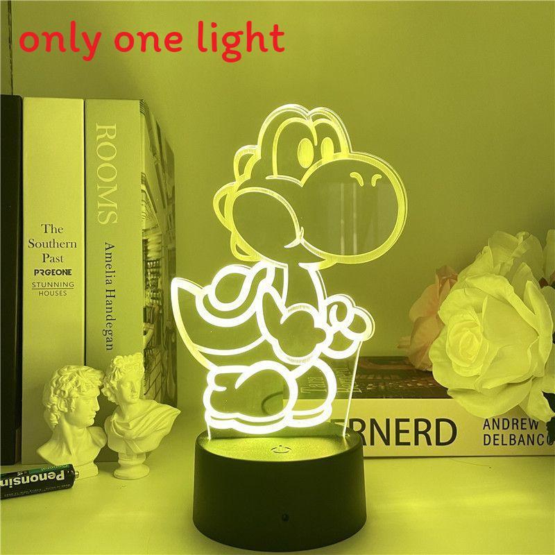 Super Mario Usb Night Light With Color Changing Led For Gaming Room Decor