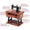 Vintage Dollhouse Sewing Machine Simulation Music Box Dollhouses Miniatures  Dollhouse Accessories
