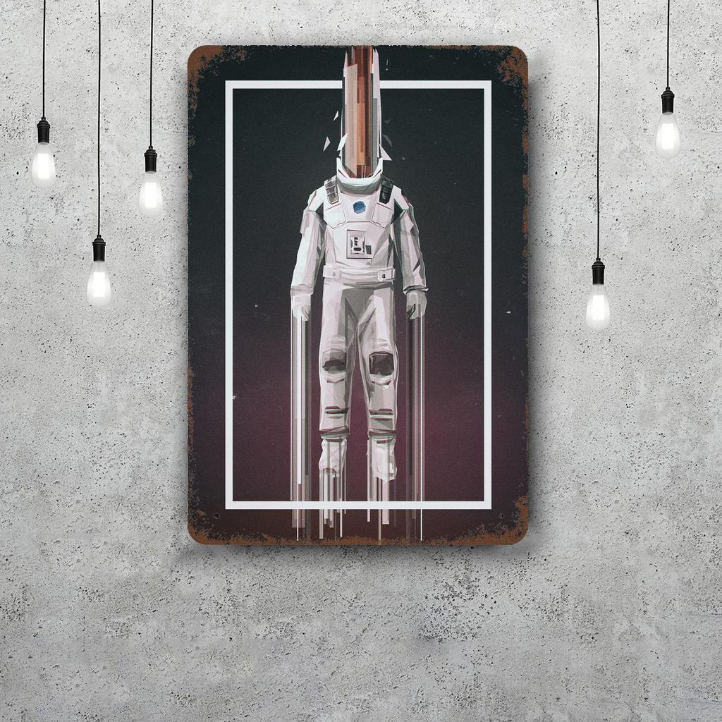 interstellar Decor Vintage Metal Signs Tin Signs Captain Poster Decor for Bar Pub Club Man Cave Wall Decoration