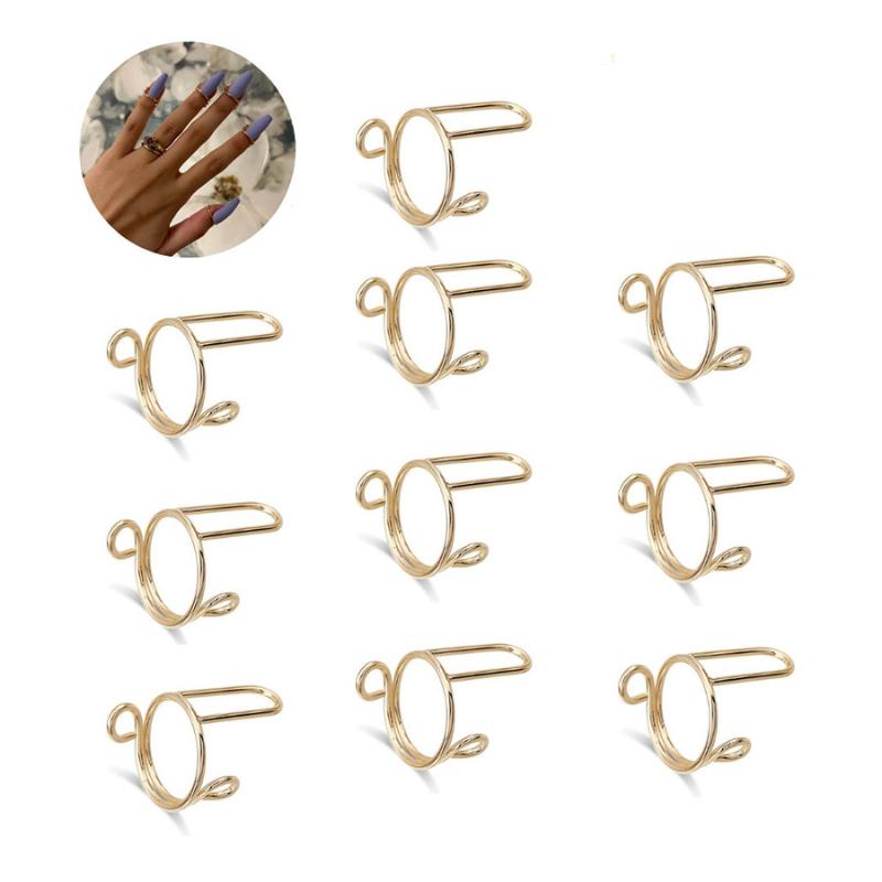 Reusable Thin Nail Rings For Women Daily Fingertip Decoration Protective Cover Trendy Ring Jewelry Gift To Girlfriend Manicure