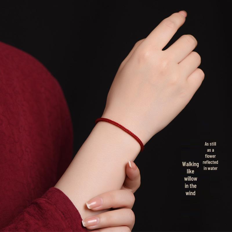 Red String Bracelet for Men and Women: Handmade Woven Diamond Knot for Good Luck In the Year of the Rabbit - Baby and Children's Small Hand Rope