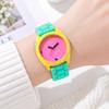 TPU Quarzuhr Rund Schüleruhr Trendige Armbanduhren für Damen Geburtstagsgeschenk für Freunde