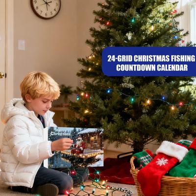 Fishing Lure Countdown Calendar 24-Day Angling Gears Christmas Count Down Fishing Lures And Accessories For Fisherman Friends