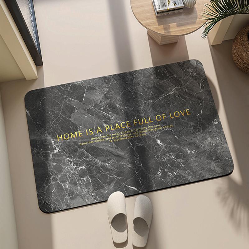 Diatom Mud Bathroom Bath Mat Rug Diatomite Pad Super Absorbent Bath Carpet Non-slip Quick Drying Shower Bathtub Foot Mat Doormat
