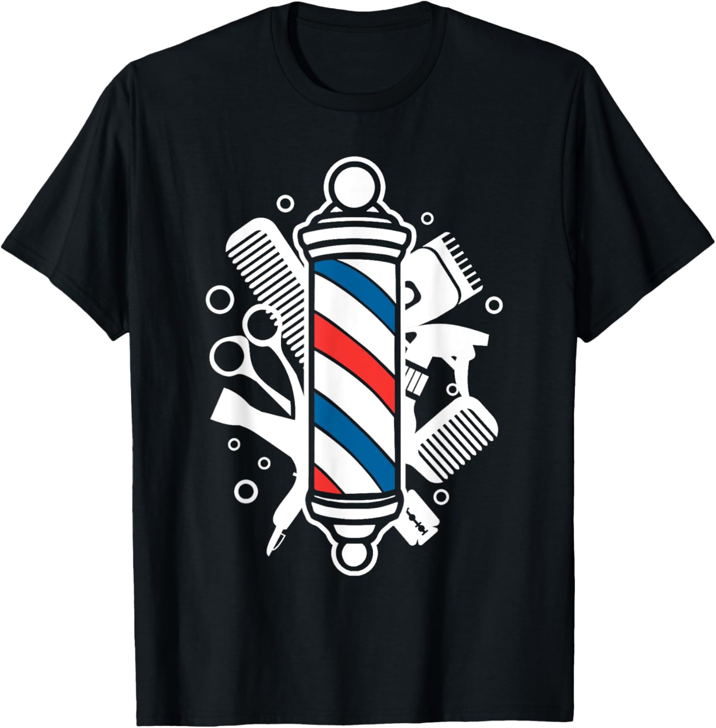 

Best Male Barber Female Barber Barbershop Pole Tool T-shirt Summer Oversized Short-sleeved Shirt Casual Fashion Top 4XL